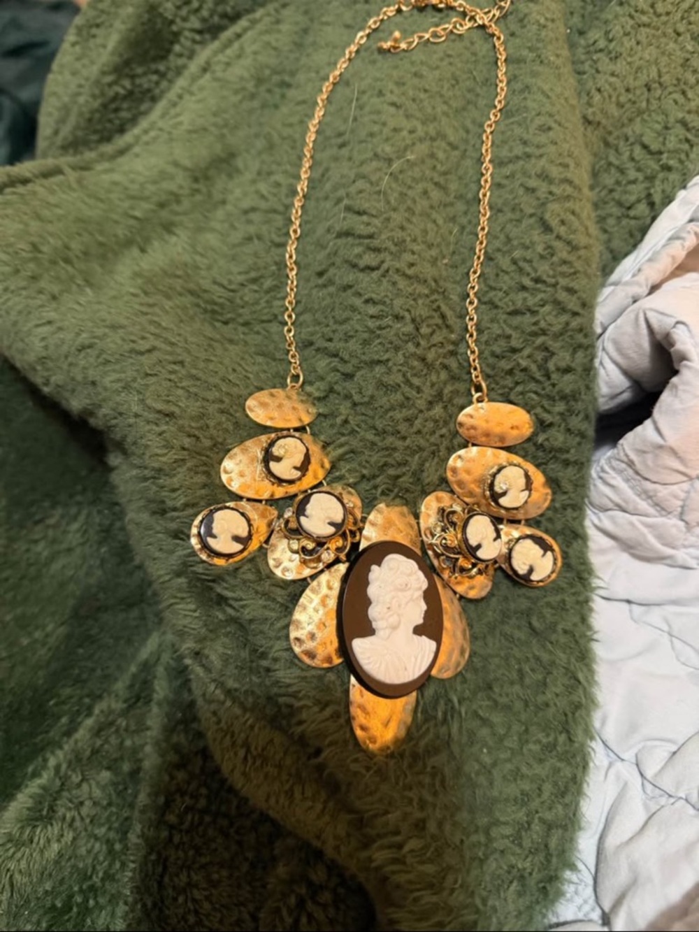 Cameo Statement Necklace - Women Jewelry